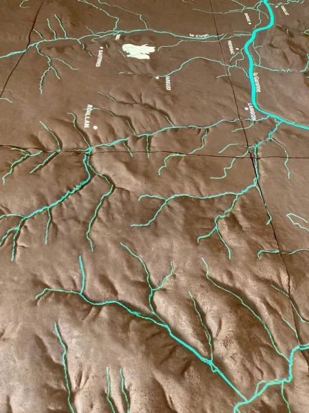 Projection des cours d'eau de la région - crédit amàco